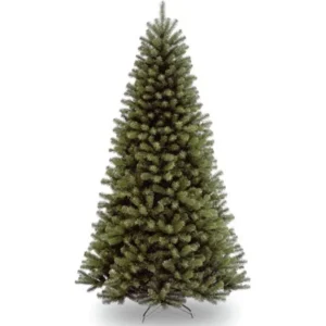 National Tree Unlit 7-1/2' North Valley Spruce Hinged Artificial Christmas Tree