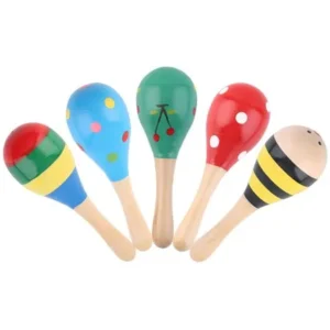 5pcs Baby Kids Sound Music Gift Toddler Rattle Musical Wooden Colorful Toys new colorful Worldwide sale