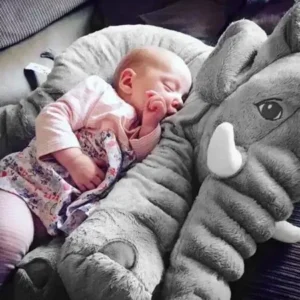 Hot Sale Stuffed Animal Cushion Kids Baby Sleeping Soft Pillow Toy Cute Elephant Cotton, Grey