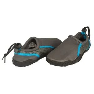 Zack & Evan Boys Neoprene and Mesh Water Beach Shoe With Draw String Size 10/11 Gray/Turquoise