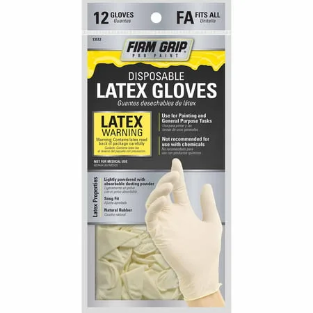 Firm Grip Latex Glove, 12-Count