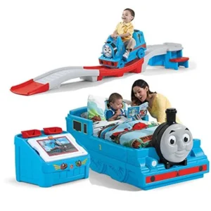 Step2 Thomas The Tank Engine Bedroom Set For Kids, Includes Toy Box, Toddler Bed, Roller Coaster