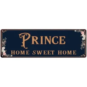 PRINCE Home Sweet Home Victorian Look Gloss Metal Sign 6x18 Distressed Shabby Chic DÃ©cor, Home, Game Room G61802750