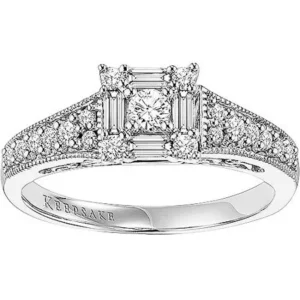 Keepsake Sincerity 1/2 Carat T.W. Certified Diamond 10kt White Gold Engagement Ring