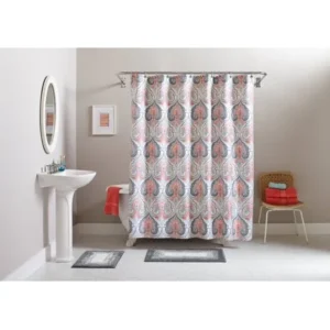 Better Homes and Gardens Medallion 15-Piece Bath Set, Shower Curtain and Bath Rugs Included