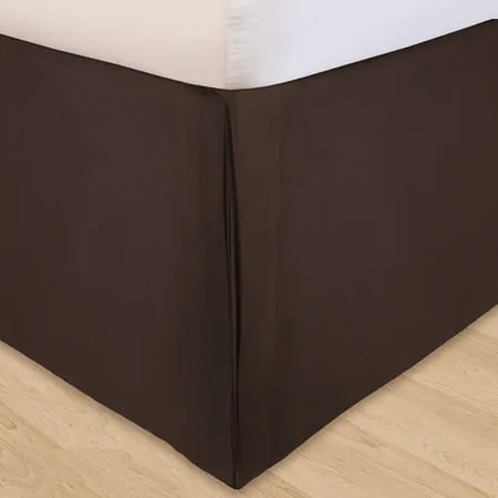 Solid Microfiber 3-Piece Adjustable Bedding Bed Skirt