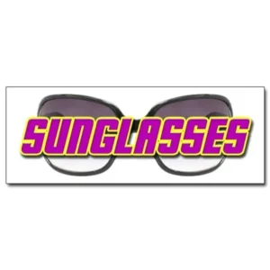 12" SUNGLASSES DECAL sticker sunglass store sale
