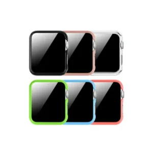 [6 Color Pack] Apple Watch Case 38mm, Ultra Thin Lightweight Hard Protective Bumper Cover, Retail Packaging