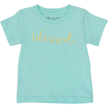 baptism gifts christening baby clothes - fayfaire boutique boy or girl baby gift "blessed" aqua 2t
