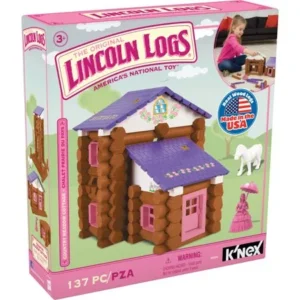 LINCOLN LOGS - Country Meadow Cottage - 137 Pieces - Ages 3 Preschool Education Toy