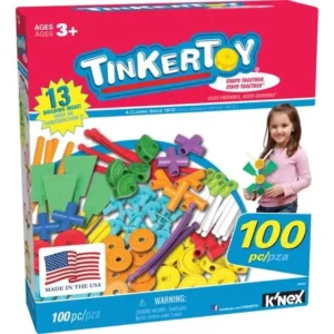 TINKERTOY ? 100 Piece Essentials Value Set ? Ages 3 Preschool Education Toy