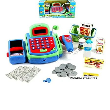 Electronic Cash Register Toy scanner and Credit Card Reader Realistic Actions & Sounds learning toy cash register for kids (26pc) (US Seller) Electronic Cash Register Toy scanner and Credit Card Reader Realistic Actions & Sounds learning toy cash register for kids (26pc) (US Seller)