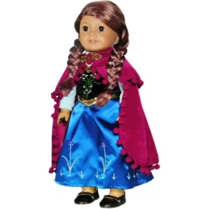 Doll Clothes - Princess Anna Dress Set Fits American Girl Doll and 18 inch Dolls