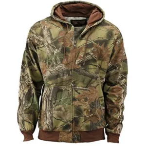 Trail Crest Men's Cambrillo Full Zip Up Hooded Sweatshirt Jacket, Medium, Camo