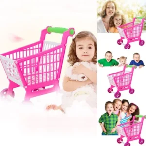 11.8'' Mini Shopping Cart Full Grocery Food Toy Playset for Kids Toys Christams gift