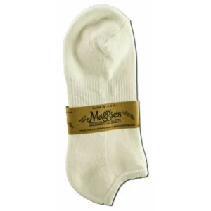 Ankle High Organic Cotton Footie Socks, White, Size 9-11