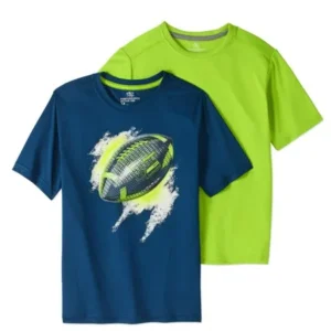 Athletic Works Boys' Short Sleeve T-Shirt Value 2 Pack