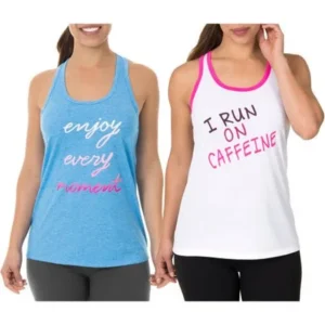 Women's Core Fitspiration Active Graphic Tank 2 Pack Value Bundle