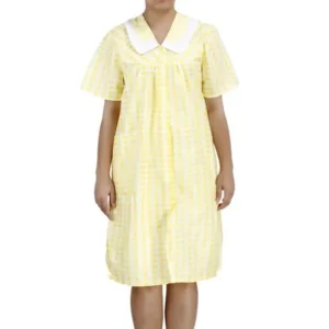 Women's Short Sleeve Snap-Front Cotton House Dress