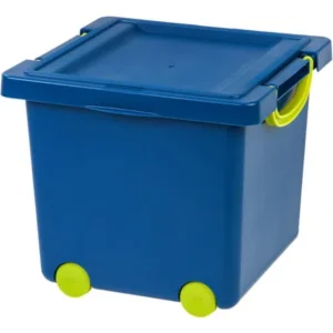 IRIS Toy Storage Box, Blue/Green