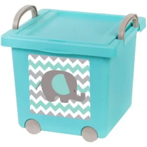 IRIS Baby Toy Storage Box, 4 Pack, Blue