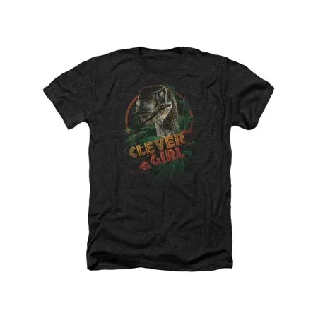 Jurassic Park Clever Girl Movie Adult Heather T-Shirt Tee