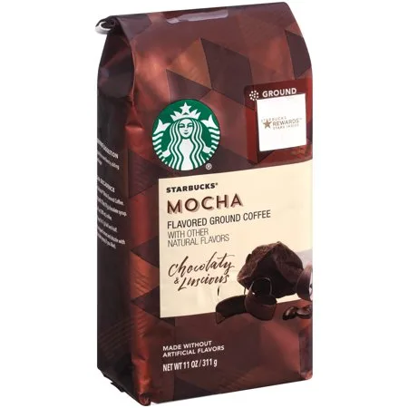 StarbucksÂ® Mocha Flavored Coffee with Other Natural Flavor Luscious & Chocolaty 11 oz. Package