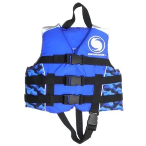 USCG Approved Water or Swimming Pool Cool in Blue Camouflage Child Life Vest for Boys - Up to 50lbs