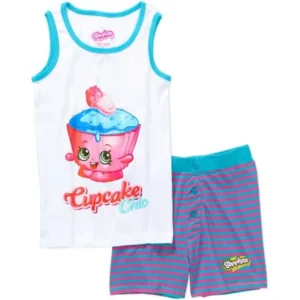 Shopkins Girls' Cupcake Chic Tank Sleepwear Set