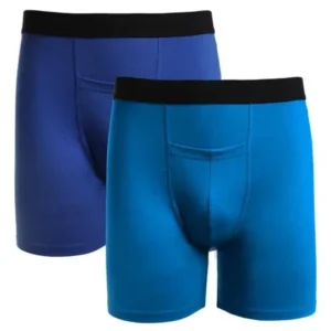 Black Friday Big Sale! 2PCS Men Panties Stretch Cotton Blend Pure Color Slim Long Underwear RYSTE