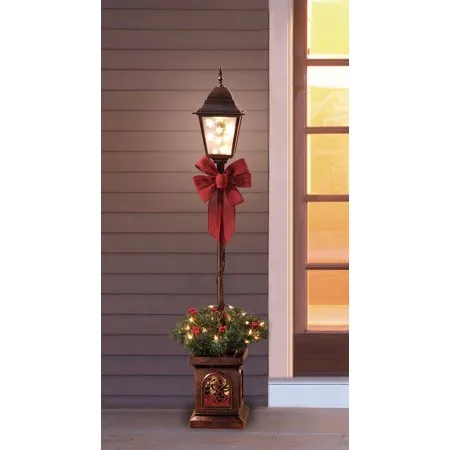 Holiday Time Pre-Lit 4' Christmas Lamp Post Tree, Clear Lights