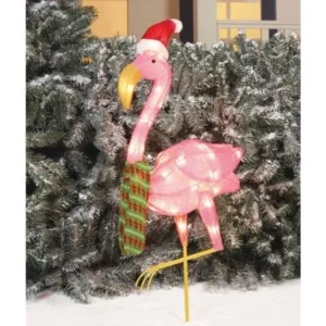 Holiday Time Christmas Decor 32" Flamingo Clear Light Sculpture