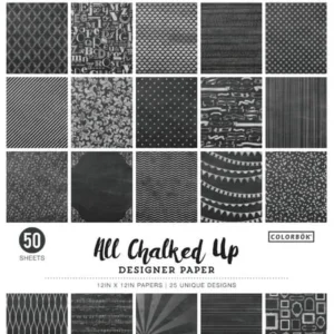 Colorbok 12" All Chalked Up Designer Paper Pad, 50 Count