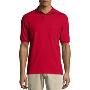 Hanes Men's Ecosmart Jersey Polo Shirt with Pocket