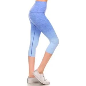 Light Weight Activewear Ombre Capri Sports Leggings