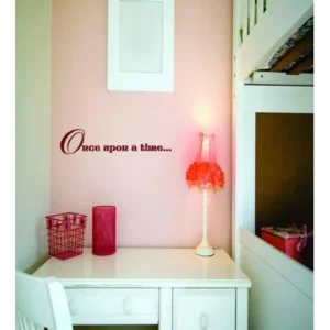 Once Upon A Time 5"X22" - Kids Life Quote - Picture Art - Peel & Stick Vinyl Wall Decal - Trendy Fashion Stylish Decor Sticker