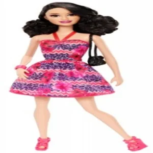 Barbie Fashionista Raquelle Doll, Pink and Purple Dress