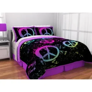 Latitude Peace Paint Reversible Bed in a Bag Bedding Set
