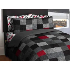 American Original Geo Blocks Bed in a Bag Bedding Comforter Set