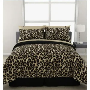 Formula Brushstroke Cheetah Reversible Bed in a Bag Bedding Set