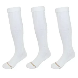 Gold Toe Size Large Girls Cable Knit Knee High Uniform Socks (Pack of 3), White