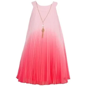 Tween Diva Girls Pink Ombre Colored Design Sleeveless Tent Dress