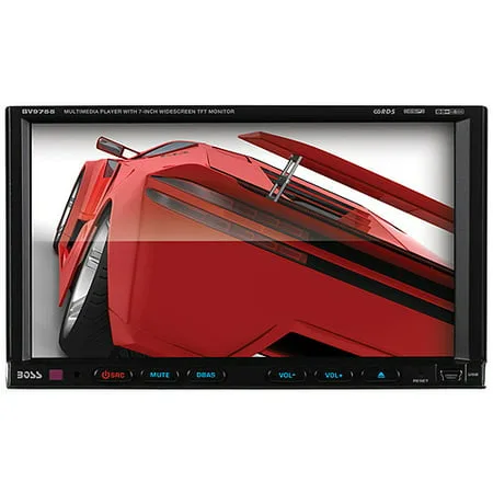Boss Audio BV9755 Double-DIN DVD/CD RDS Receiver with 7" Digital TFT Monitor