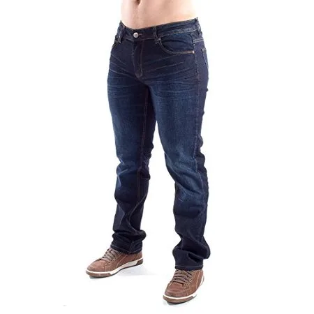 Barbell Apparel Men's Straight Athletic Fit Jeans - AS SEEN ON SHARK TANK (36x34, Dark Distressed)