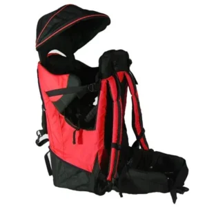 Deluxe Baby Toddler Backpack Cross Country Lightweight Carrier Red w/ Stand and Sun Shade