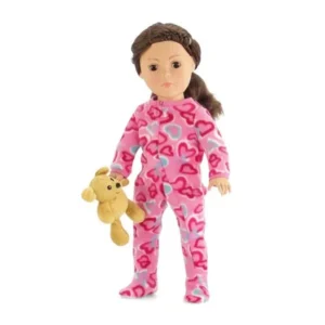 Emily Rose 18 Inch Doll Clothes "Onesie" PJs Pajamas Outfit fits My Life as Dolls | Gift Boxed!