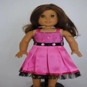 Unique Doll Clothing Bright Pink Elegant Party Dress for 18" Including The American Girl Line Doll