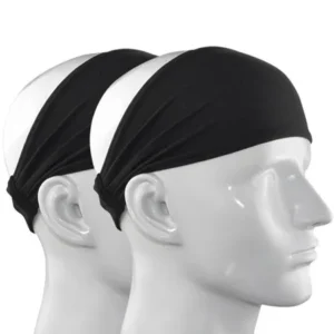 IPOW 2 Pack 4" Sport Headband Wrap Fashion Wicking Sweatband for Men & Women Athletic Workout Stretchable Bandana