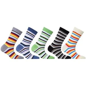 socks n socks - women's 5-pairs luxury cotton cool funky colorful fashion designer fun argyle crew socks with gift box