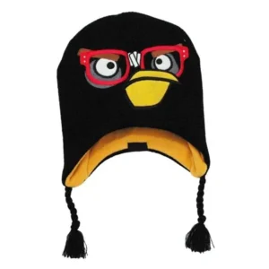 angry birds rovio black bird video game kids boys pilot peruvian laplander hat